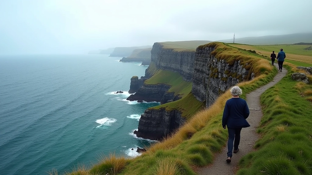 Panoramic coastal views from Inis Mór cliffs